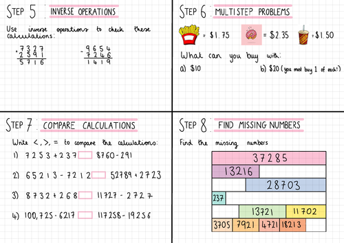 White Rose Maths Year 5 Addition & Subtraction Homework Steps 5-8