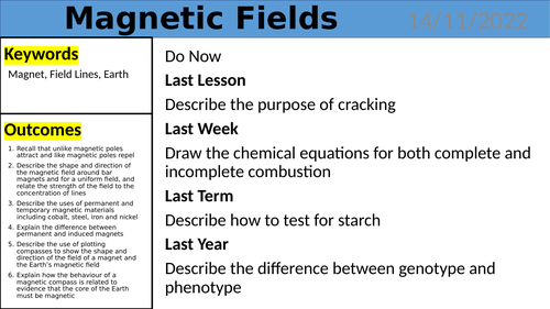 KS4 Science - Magnetic Fields