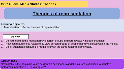 OCR A Level Media Studies: Representation Theories