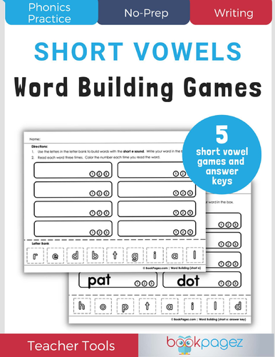 Word Building Games: Short Vowels