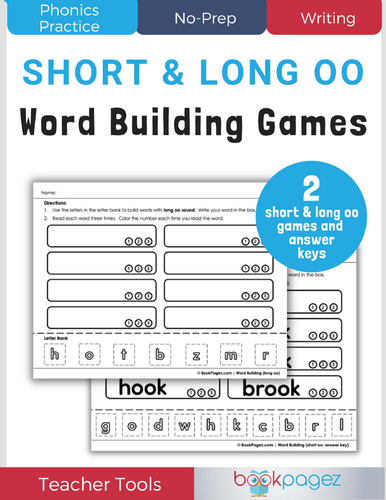 Word Building Games: Short and Long OO Vowel Sounds