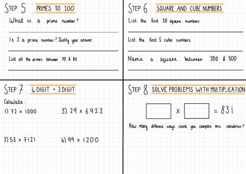 White Rose Maths Year 6 Addition, Subtraction, Multiplication & Division Homework Steps 5-8