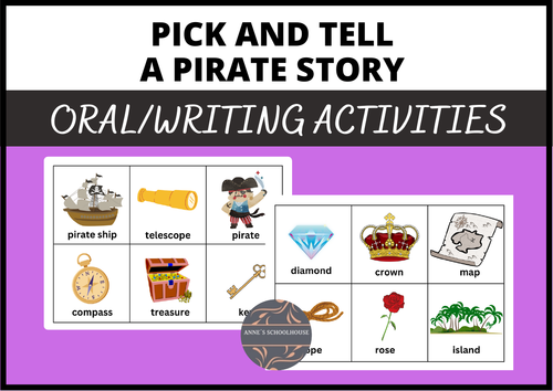 Pick and Tell A Pirate Story/Narrative/Stories/Story-telling/Story Cards