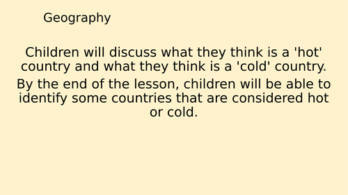 Geography Hot and Cold countries