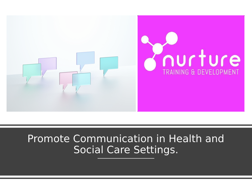 Level 3 In Adult Care - Communication