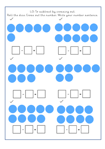 Subtraction by crossing out (Mathematics)