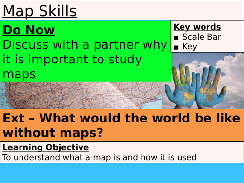 L1 - Introduction to maps lesson slides and resources