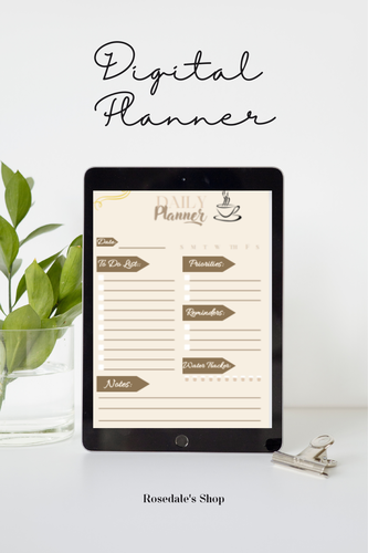 Digital Daily Planner with Simple Colours & Easy to Use Feature | Printable PDF