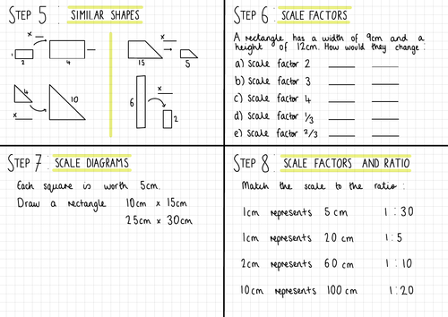 White Rose Maths Year 8 Multiplicative Change Homework Steps 5-8