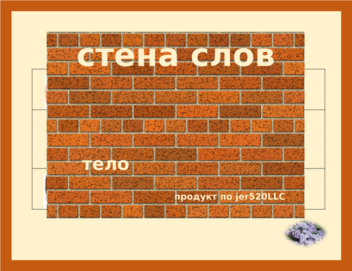 тело (Body in Russian) Word Wall