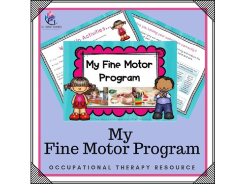 My Fine Motor Program Workbook - Occupational Therapy - kindergarten