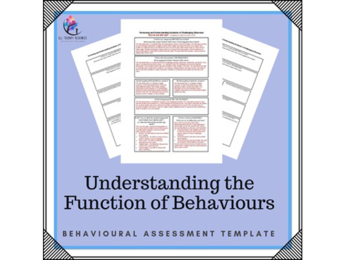 Functional Behavior Assessment Formulation