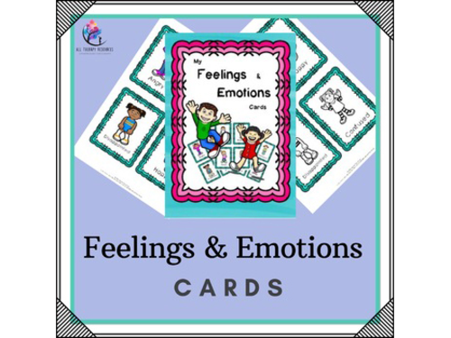 Feelings & Emotions Cards & Posters - behavior support, therapy, intervention