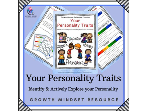 "Your Personality Traits" - Growth Mindset Reflection Exercise -