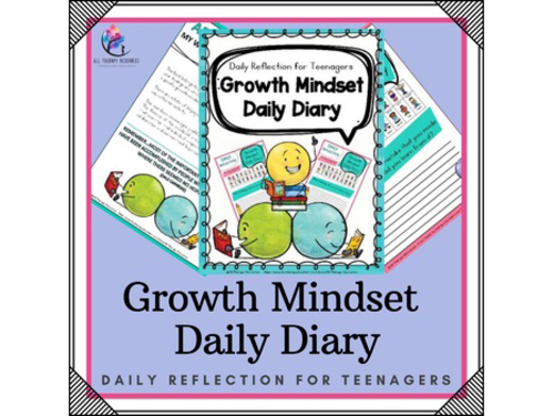 Growth Mindset Diary - Daily Reflection for Teenagers - Psychosocial Homeschool