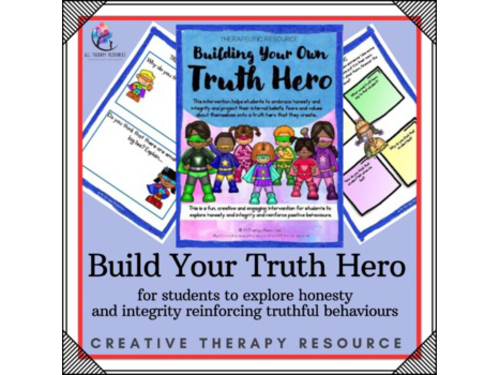 Truth Hero |  Mini Lesson | Creative Therapy Lesson | Reduce Lying
