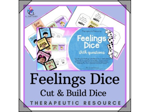 13 Feelings and Emotions Dice Game - Emotional Literacy, Game, CBT