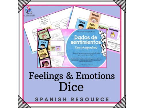 SPANISH VERSION - 13 Feelings and Emotions Dice Game - Emotions Game CBT
