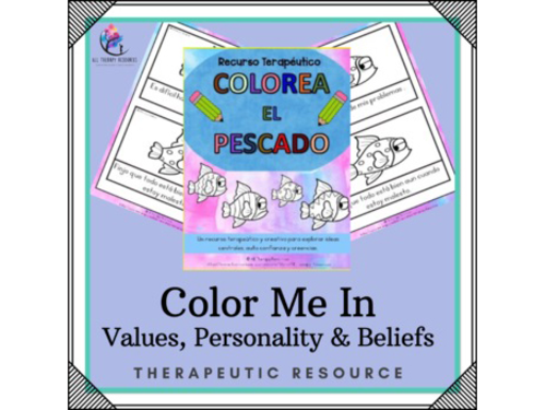 SPANISH VERSION - Color Me In Creative Resource-  Values, Personality, Beliefs