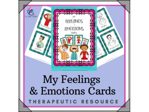 Feelings & Emotions Cards & Posters - behavior support, therapy