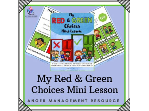 Behavior Management Red & Green Choices - Preschool Kindness Anger Support