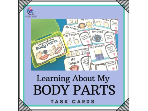 Learning about MY BODY - Task Cards - Kindergarten - Vocabulary - Homeschool