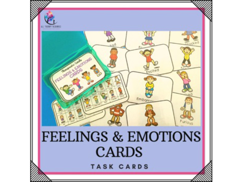 Feelings and Emotions  Task Cards - Preschool Kindergarten - Behavior Management