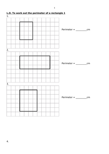 Perimeter of Rectangles Worksheets Differing Abilities KS2 | Teaching ...