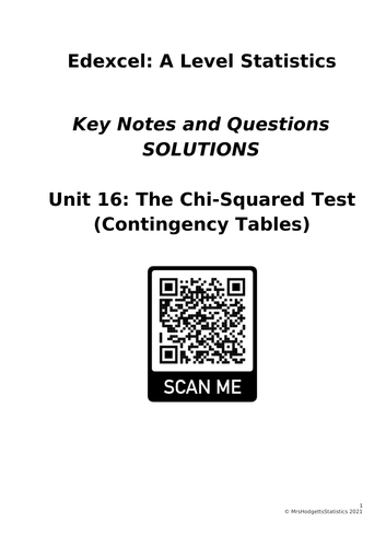 A Level Statistics: The Chi Squared Test