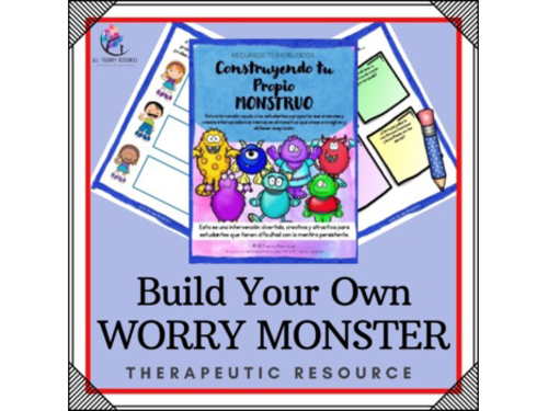 SPANISH VERSION - Build Your Own Worry Monster Mini-Lesson - Anxiety  Counseling