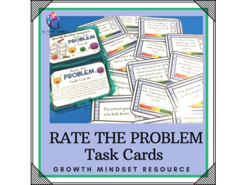 Rate the Problem Task Cards - Behavior Growth Mindset Classroom Management