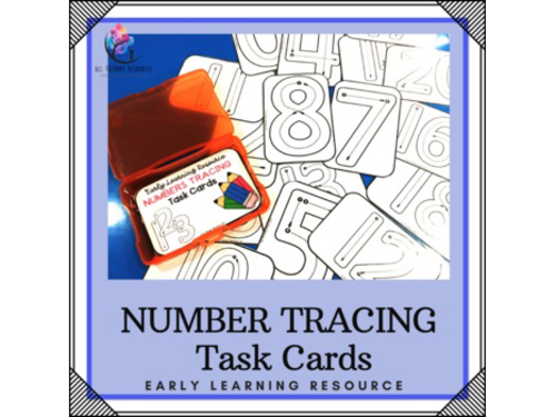 NUMBERS TRACING CARDS Task Cards - Early Numeracy Homeschool