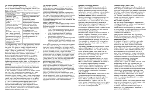 Elizabeth 1558-1588 EDEXCEL Complete Revision Notes!