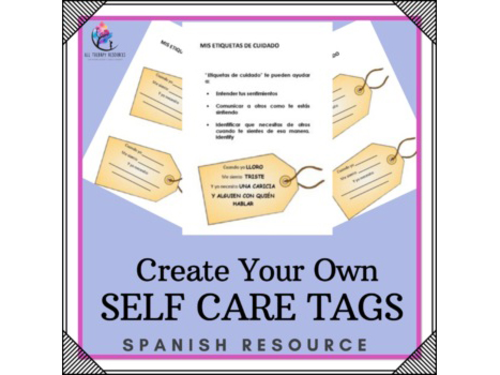 SPANISH VERSION - Self Care Behaviour Support Activity: Care Tags