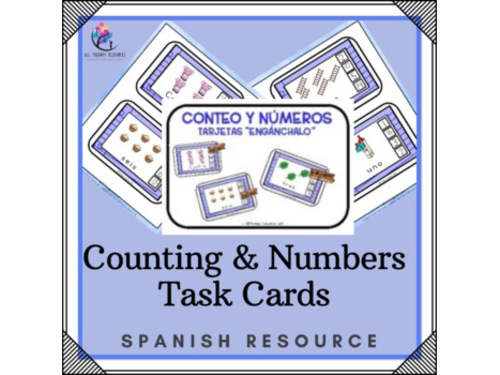 SPANISH VERSION - Counting & Numbers Peg It Task Cards - Preschool Kindergarten