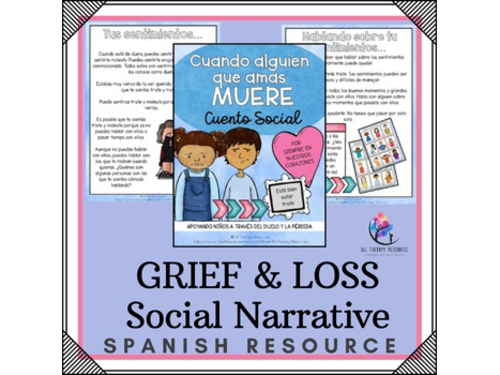 SPANISH VERSION - Grief Loss Death Social Narrative - Coping with Loss