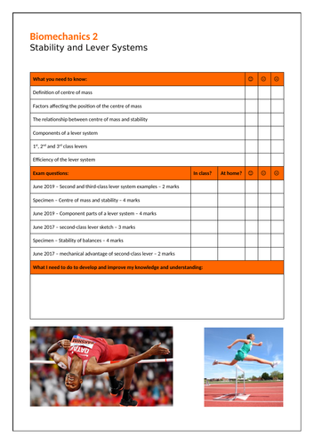 A Level PE - Stability and Lever Systems