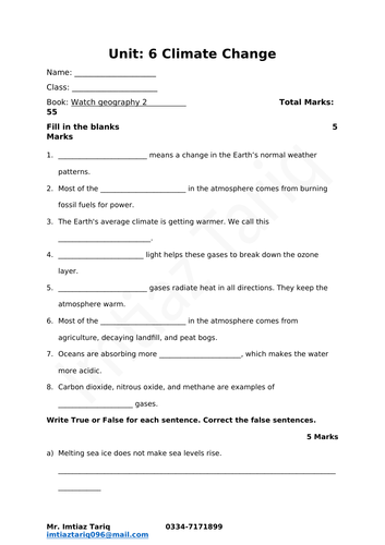 Unit 3 The Atmosphere and Weather