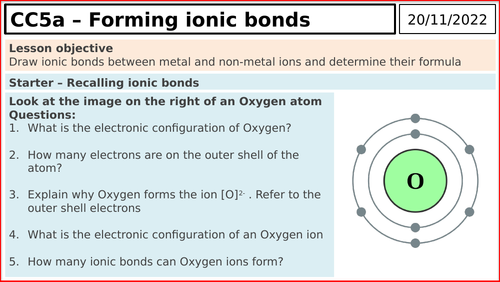 Ionic Bonding (Edexcel Combined Science)
