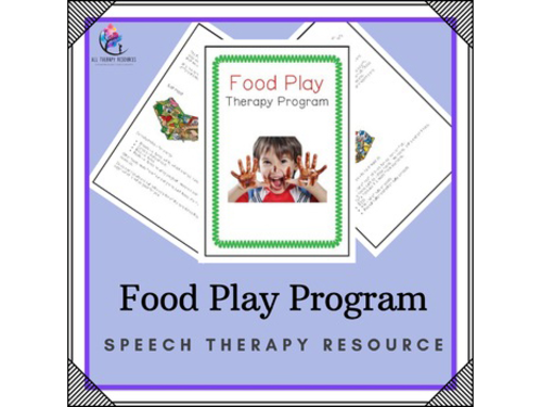 Food Play Program - Speech Therapy Program (great for special needs)