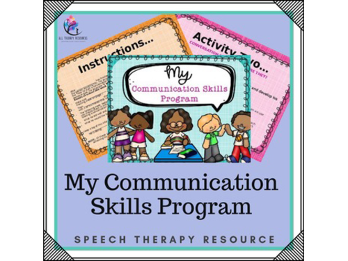 Speech Therapy - Communication Language Skills Program (editable special needs)
