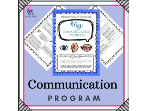 Speech Therapy Program - Encouraging Functional Communication - Autism