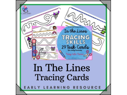 Fairy Tale Theme - In The Lines Tracing Task Cards for Early Learners - OT SPED