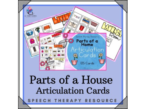 125 ARTICULATION CARDS (Parts of a House Items)