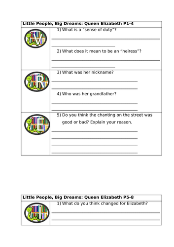 Little People, Big dreams Queen Elizabeth II Reading VIPERS