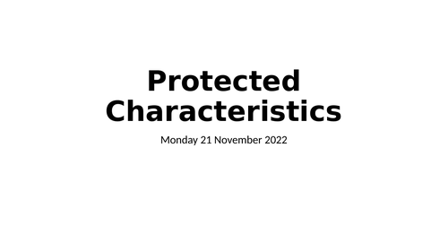 Protected Characteristics Assembly Teaching Resources