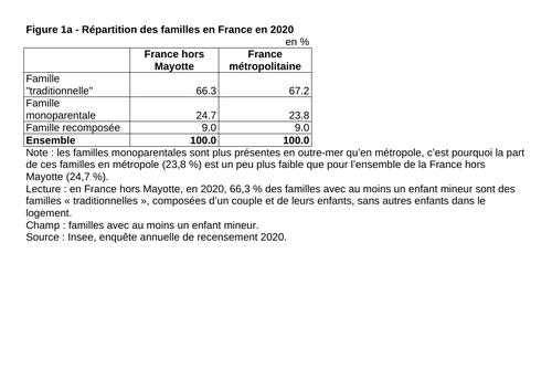 La famille en France - Le niveau de vie des familles