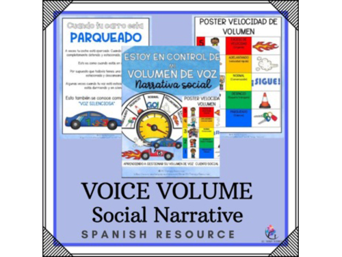 SPANISH VERSION - Voice Volume Control Story Narrative & Poster - Tone of Voice