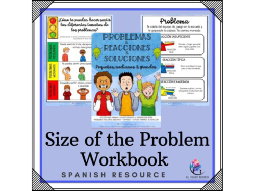 SPANISH VERSION -Size of the Problem Activities Worksheets  - Reactions Problem