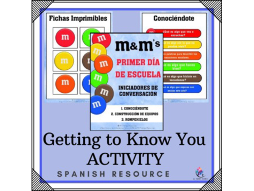SPANISH VERSION -M&M Back to School - Getting to Know You Team Build Activities